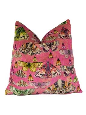 Designers Guild - Stunning Handmade Designer Butterfly Pillow Cover - 22 x 22”
